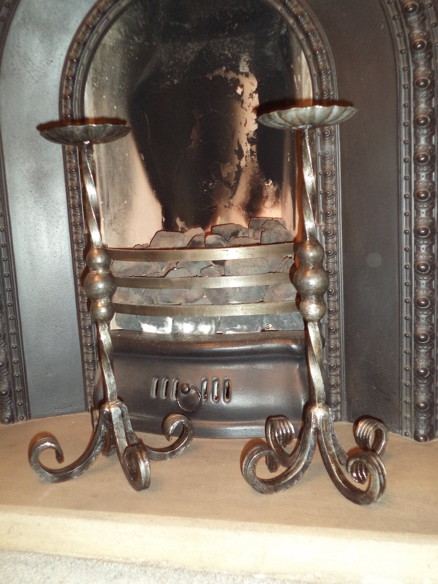 Scroll legged candle holders