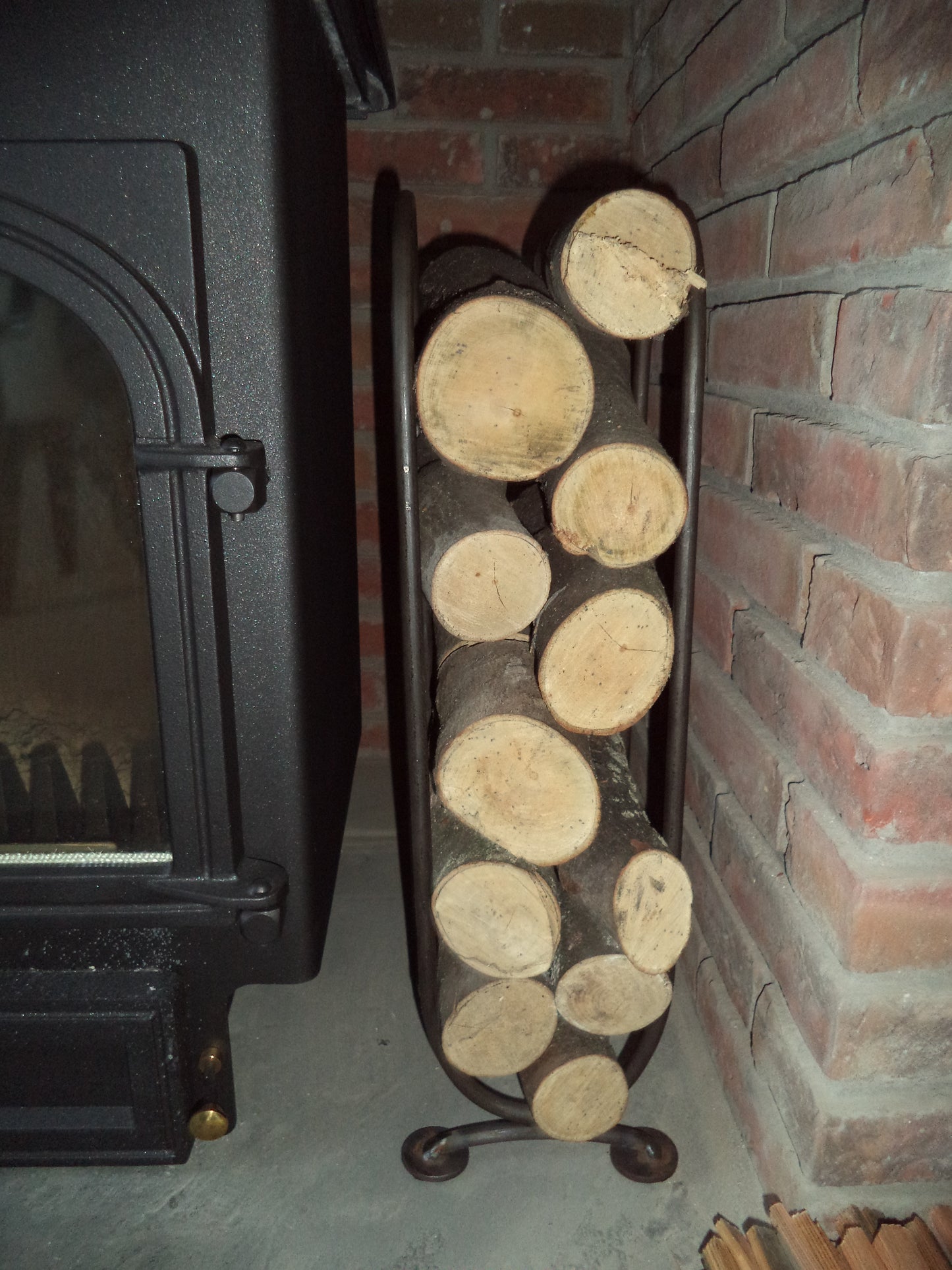 Tall slender log basket