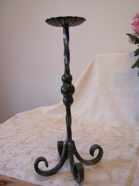 Scroll legged candle holders