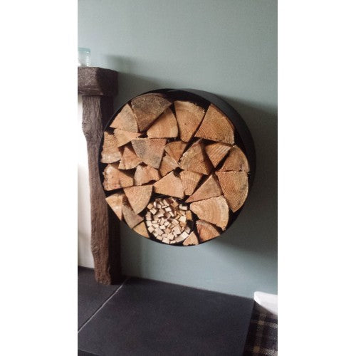 Wall mounted log holder