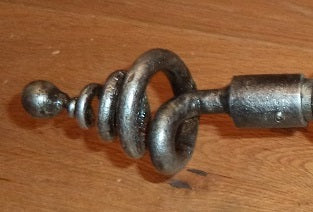 Straight curtain poles - chrome effect