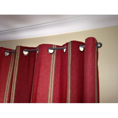 Straight curtain poles - chrome effect