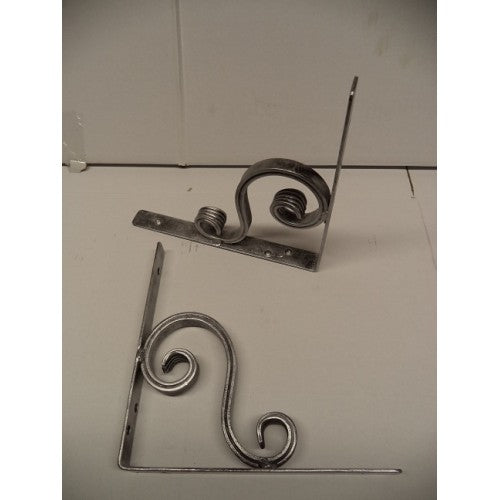 Scroll shelf brackets