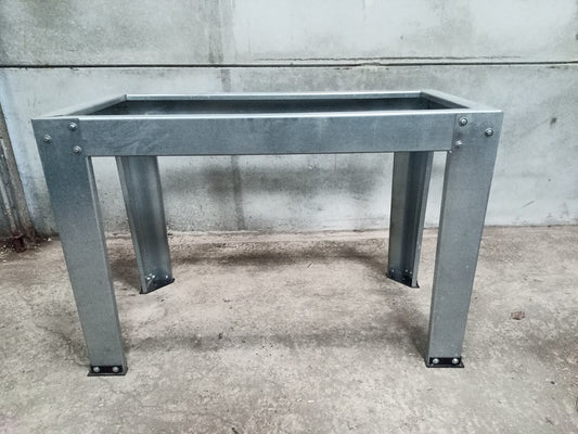 Galvanised bench frame.