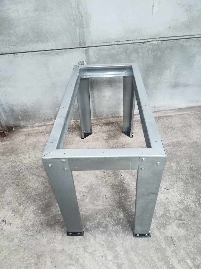 Galvanised bench frame.